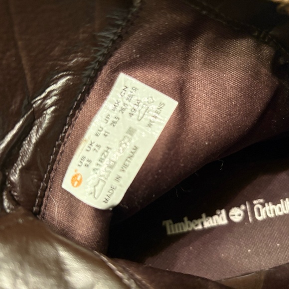 Timberland Women’s Leather Heeled Boots — Size 9.5, Approx. 3″ Heel - Picture 3 of 3